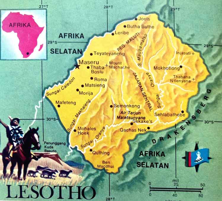 Letak Geografis dan Fisik Alami Negara Lesotho