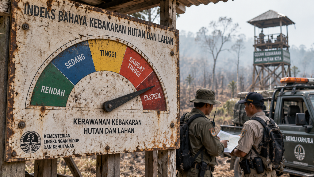 Lembar data audit statistik BMKG menunjukkan grafik pergeseran konsentrasi titik panas tertinggi ke wilayah Papua Selatan.